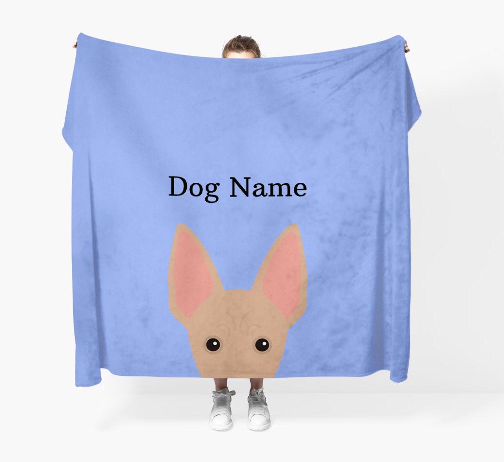 'Peeking Icon' - Personalized {breedFullName} Blanket