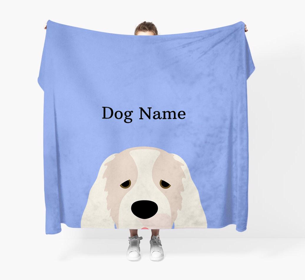 'Peeking Icon' - Personalized {breedFullName} Blanket