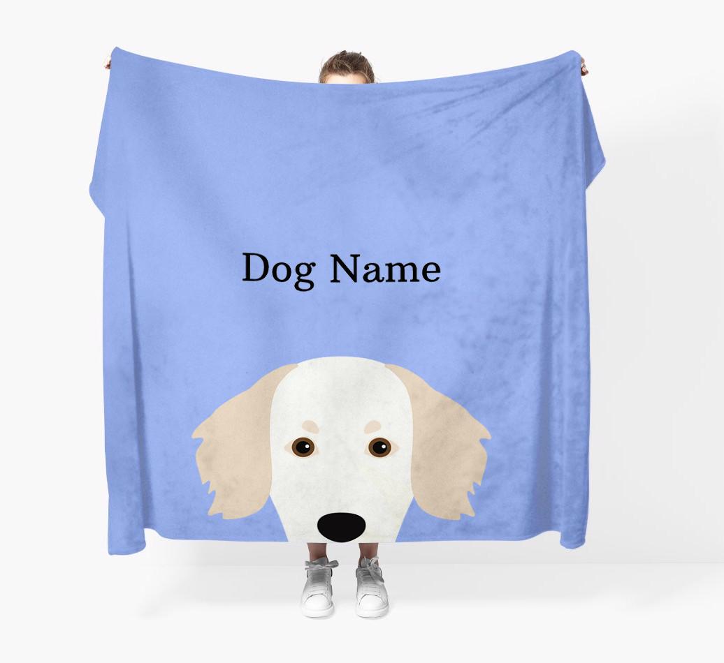 'Peeking Icon' - Personalized {breedFullName} Blanket