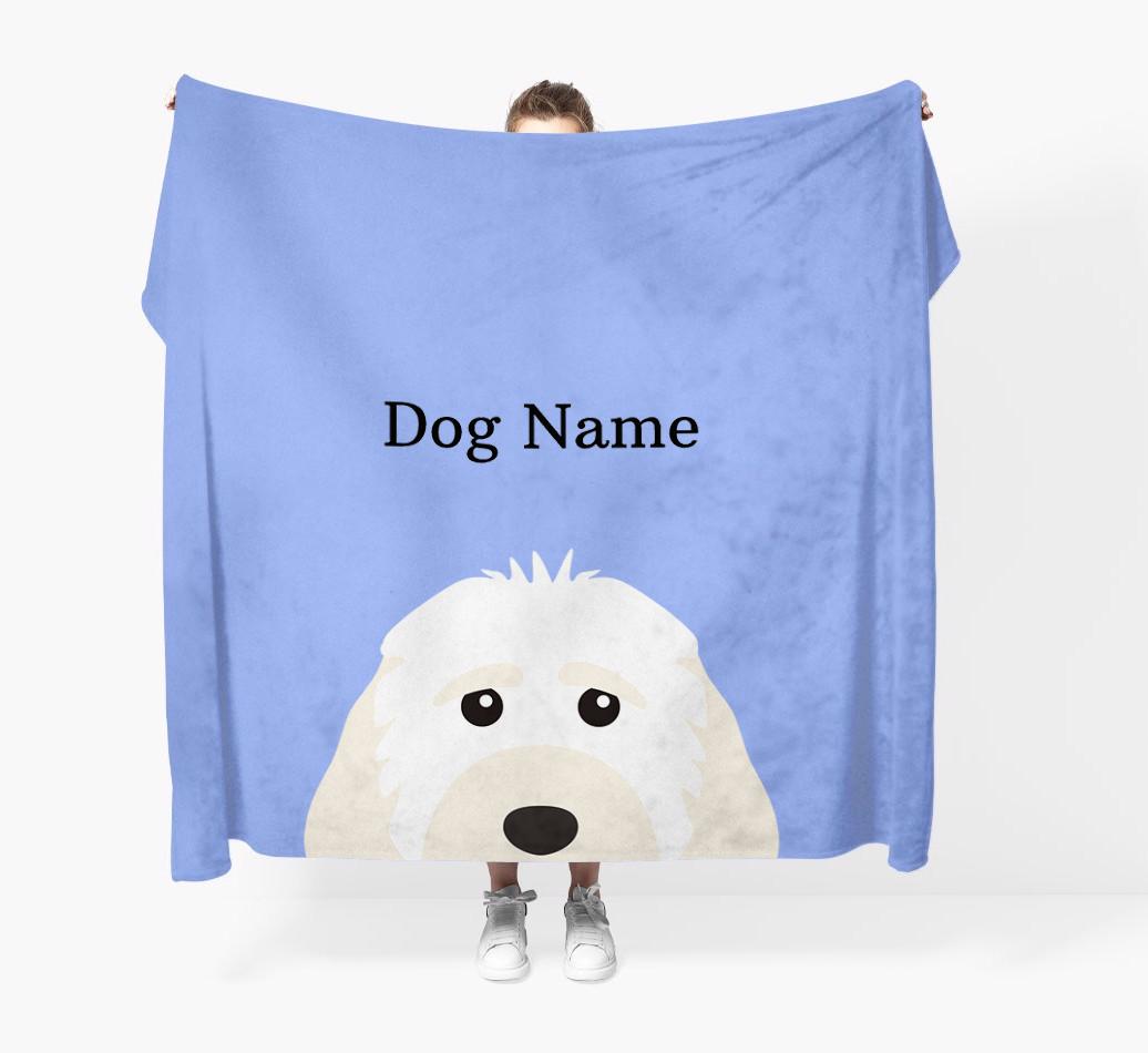 'Peeking Icon' - Personalized {breedFullName} Blanket