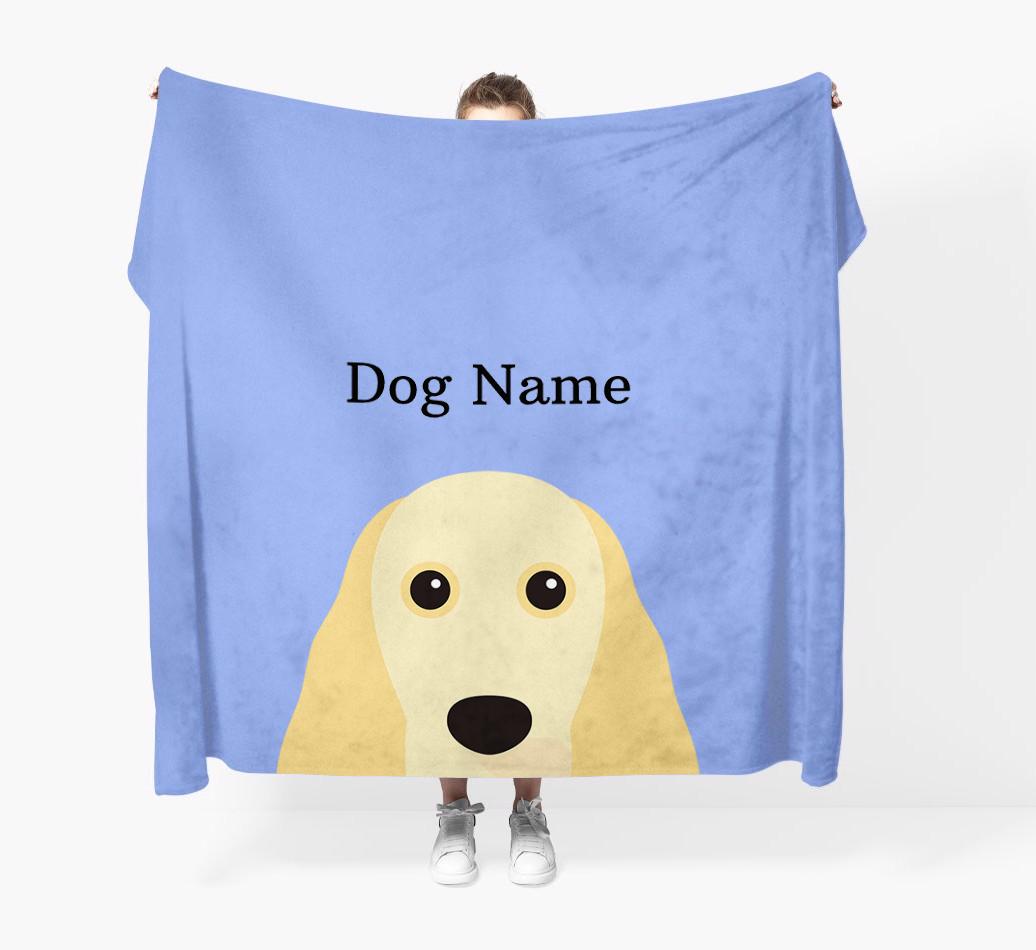 'Peeking Icon' - Personalized {breedFullName} Blanket