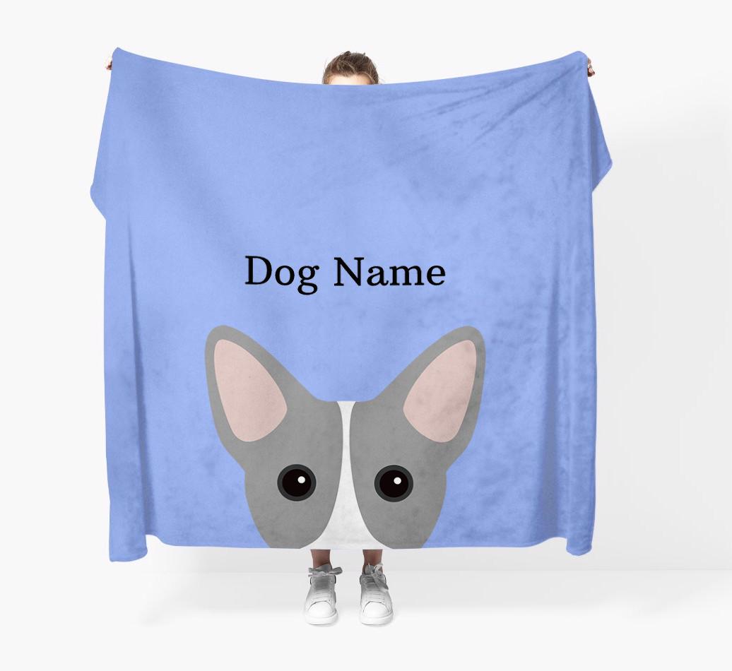 'Peeking Icon' - Personalized {breedFullName} Blanket