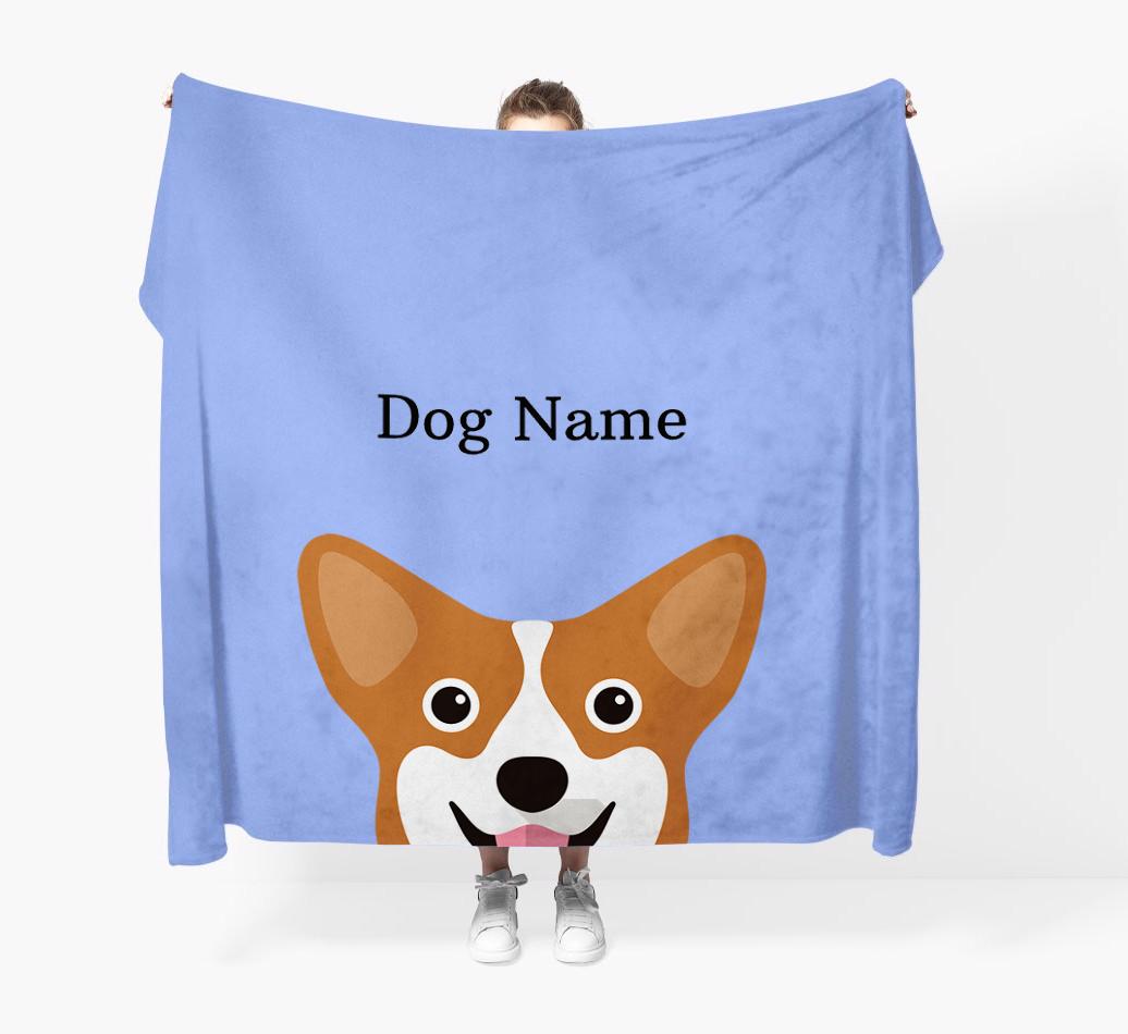 'Peeking Icon' - Personalized {breedFullName} Blanket
