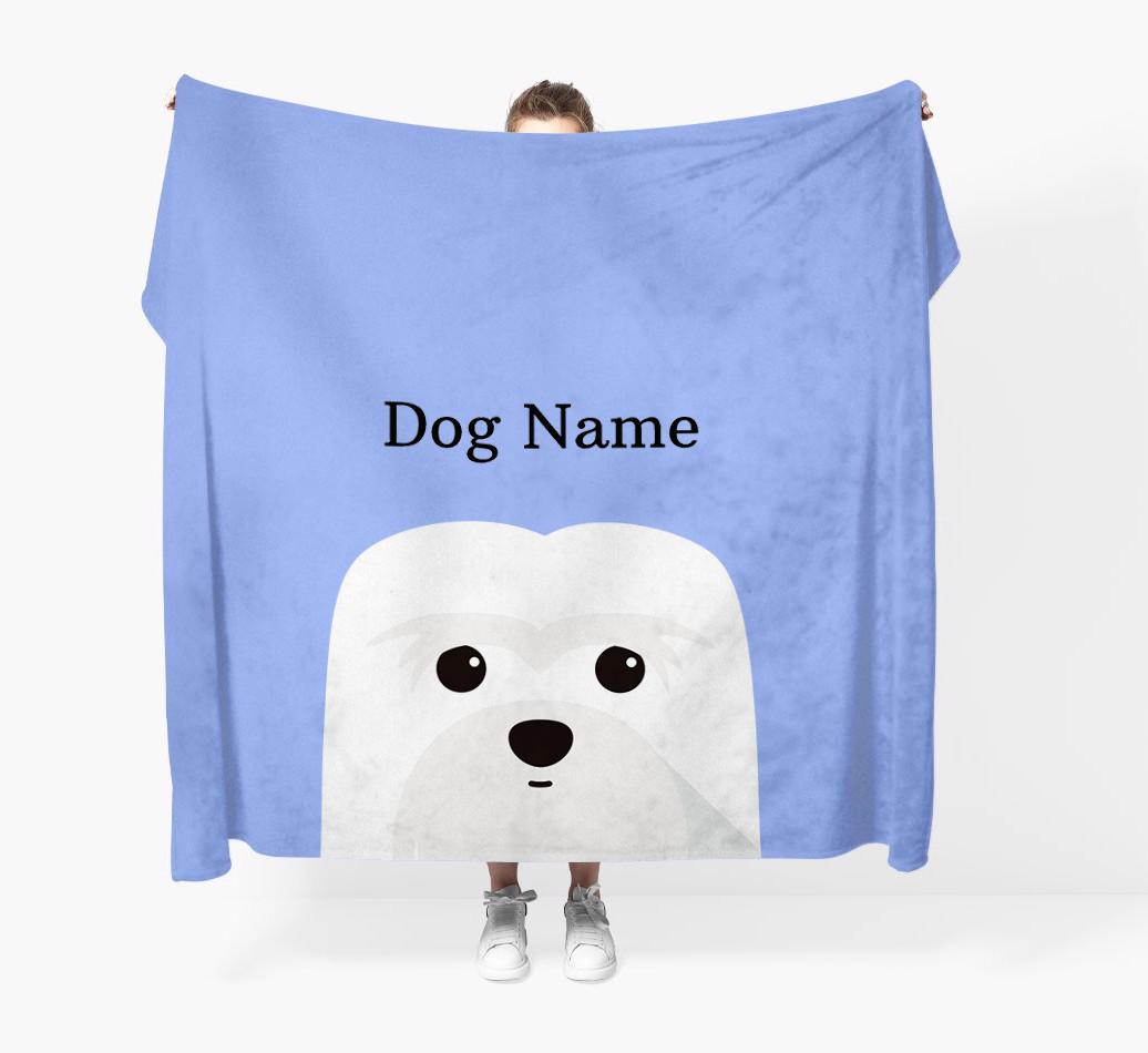 'Peeking Icon' - Personalized {breedFullName} Blanket