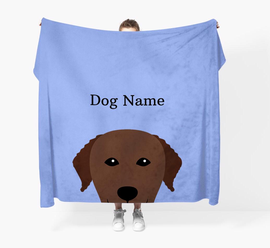 'Peeking Icon' - Personalized {breedFullName} Blanket