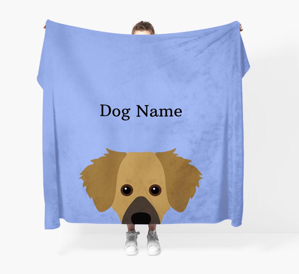 'Peeking Icon' - Personalized {breedFullName} Blanket