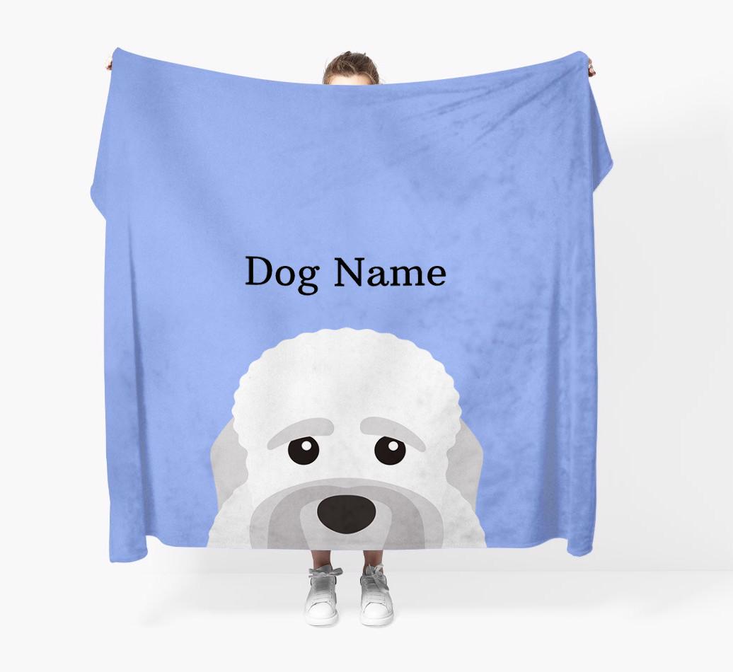 'Peeking Icon' - Personalized {breedFullName} Blanket