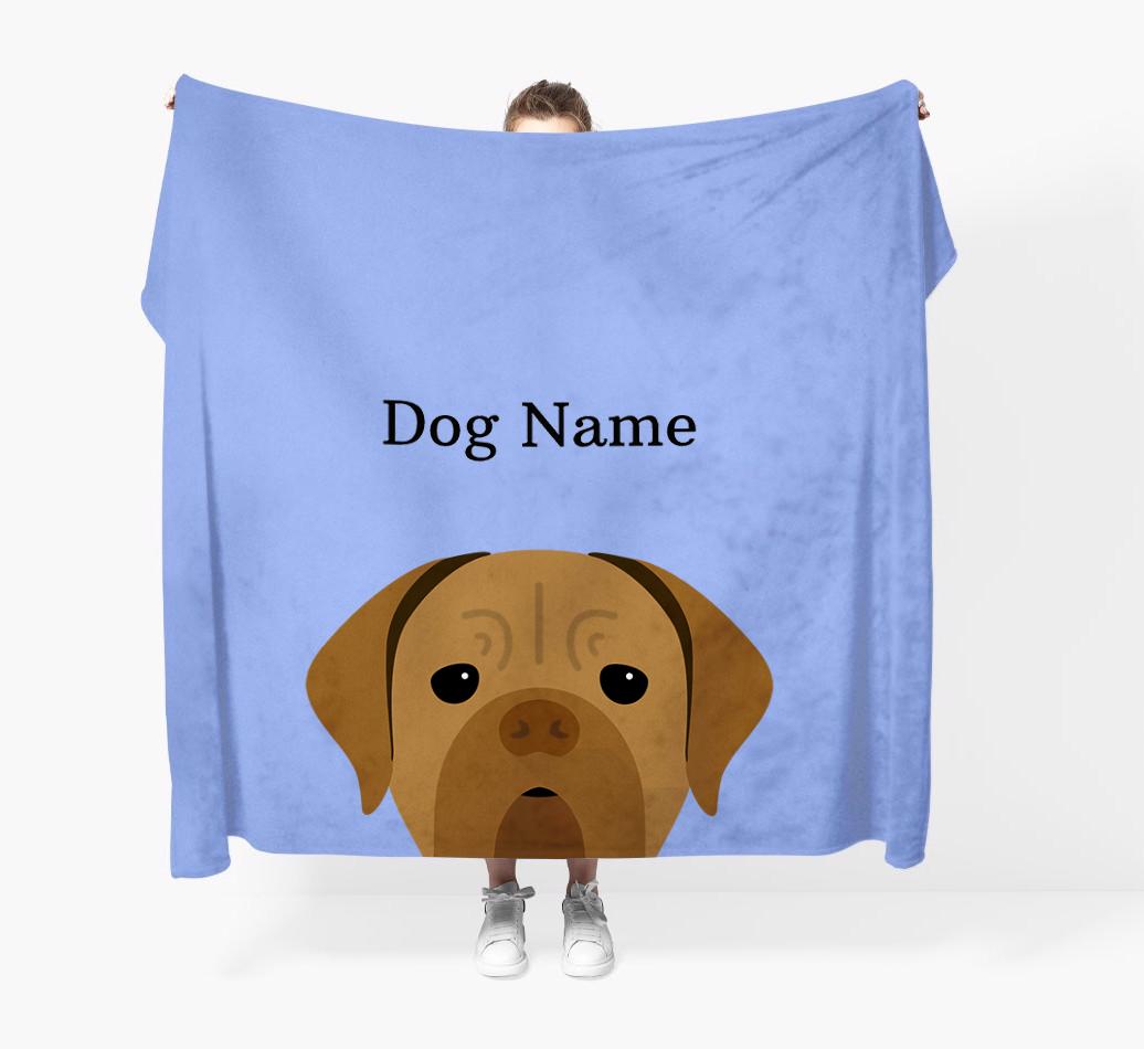 'Peeking Icon' - Personalized {breedFullName} Blanket