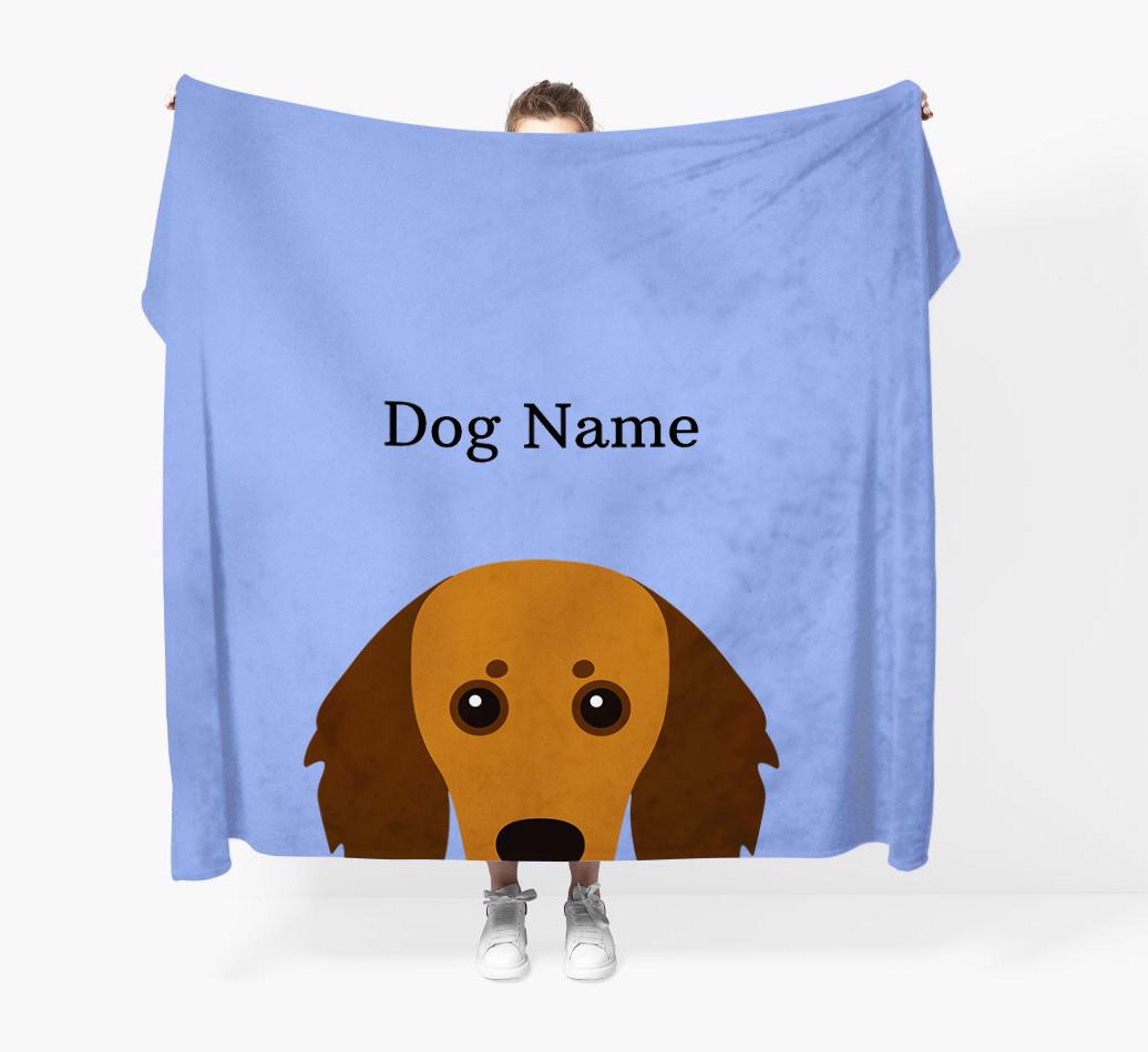'Peeking Icon' - Personalized {breedFullName} Blanket