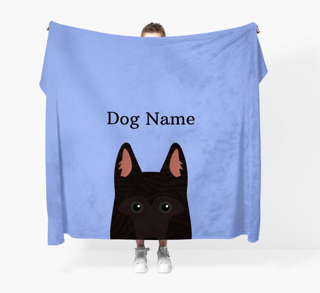 'Peeking Icon' - Personalized {breedFullName} Blanket
