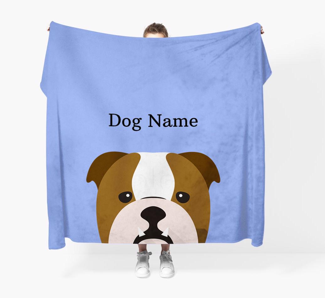 'Peeking Icon' - Personalized {breedFullName} Blanket