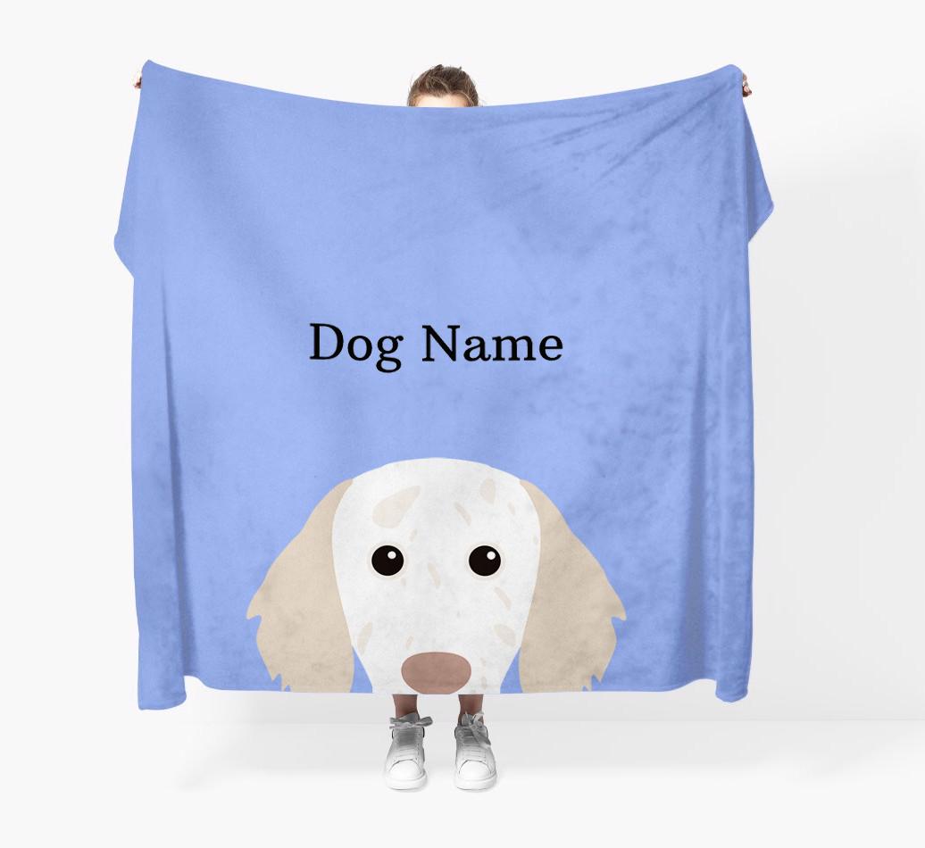 'Peeking Icon' - Personalized {breedFullName} Blanket