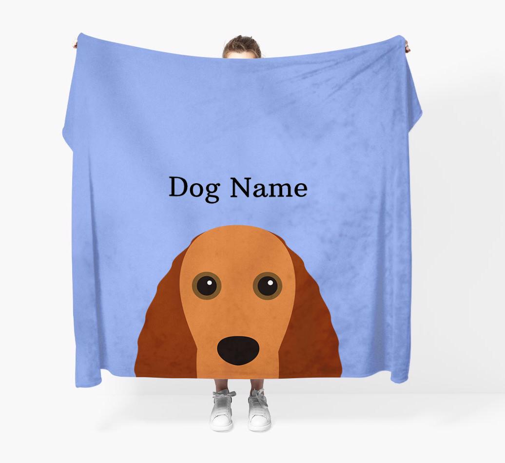 'Peeking Icon' - Personalized {breedFullName} Blanket