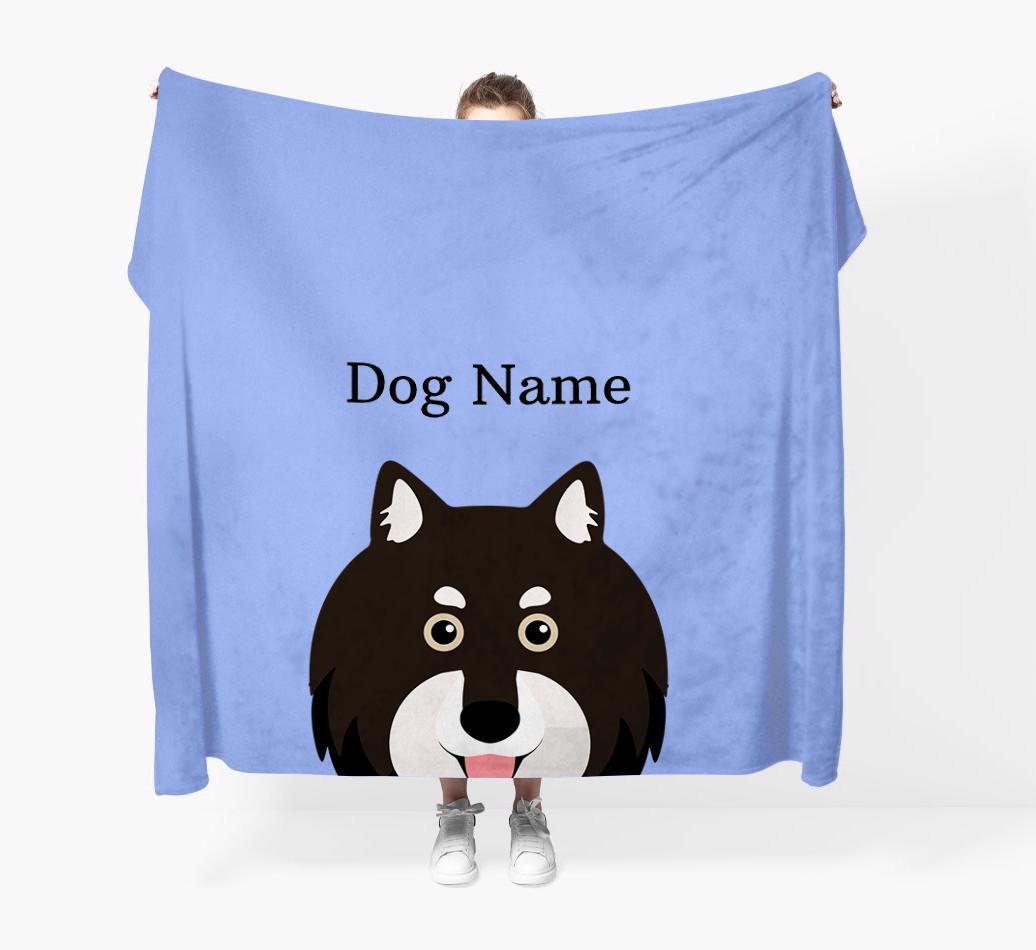 'Peeking Icon' - Personalized {breedFullName} Blanket