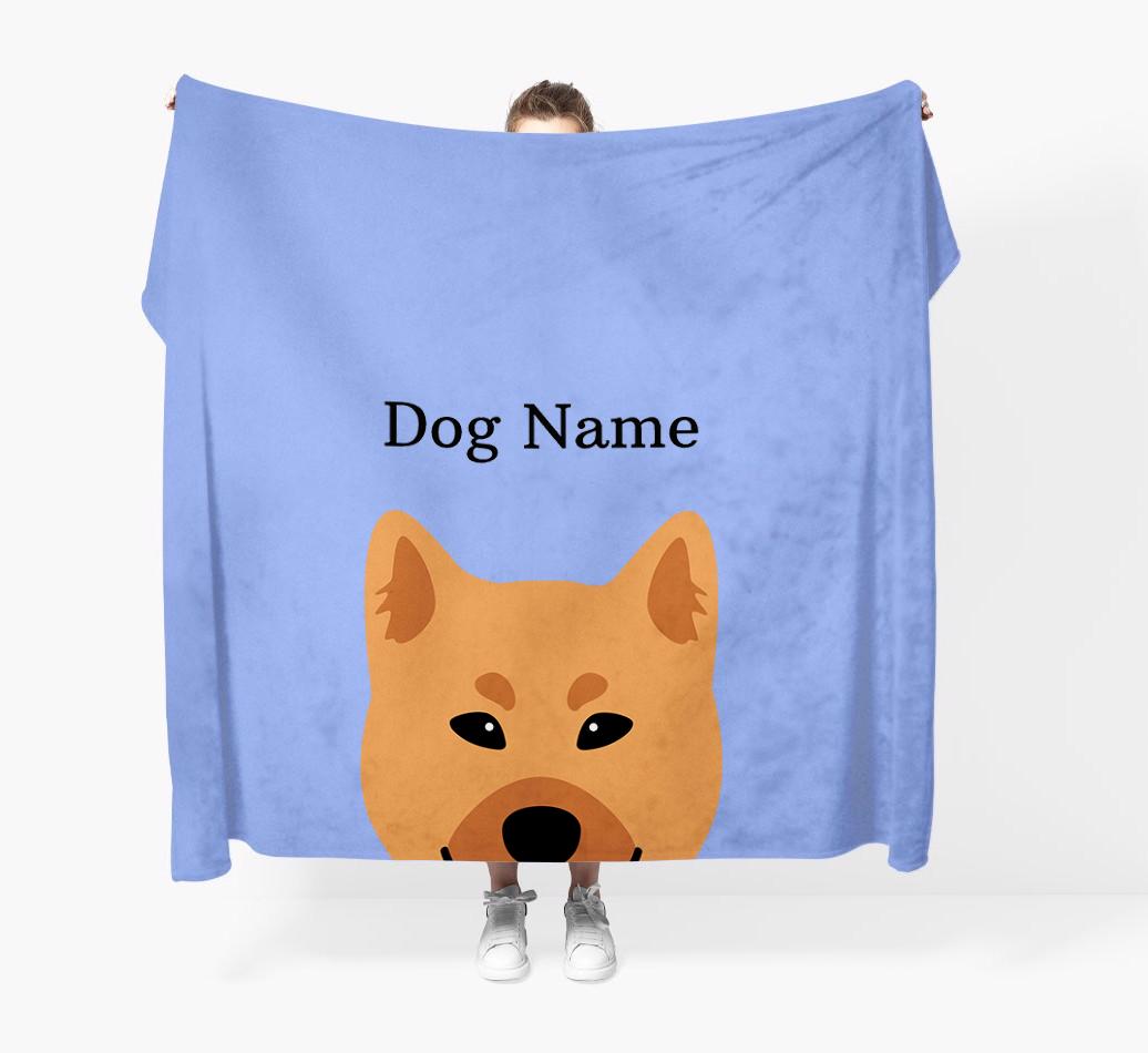 'Peeking Icon' - Personalized {breedFullName} Blanket