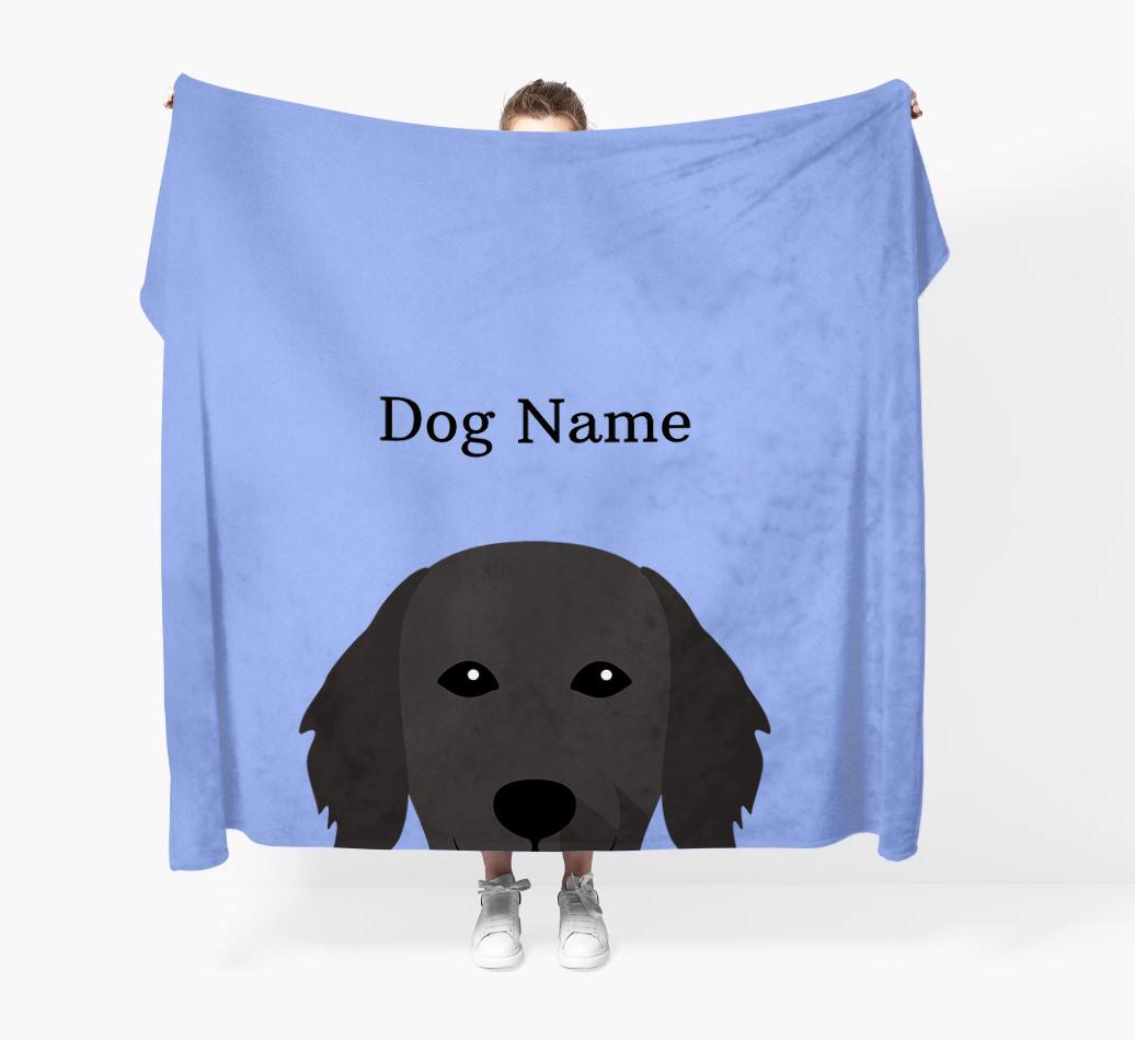 'Peeking Icon' - Personalized {breedFullName} Blanket
