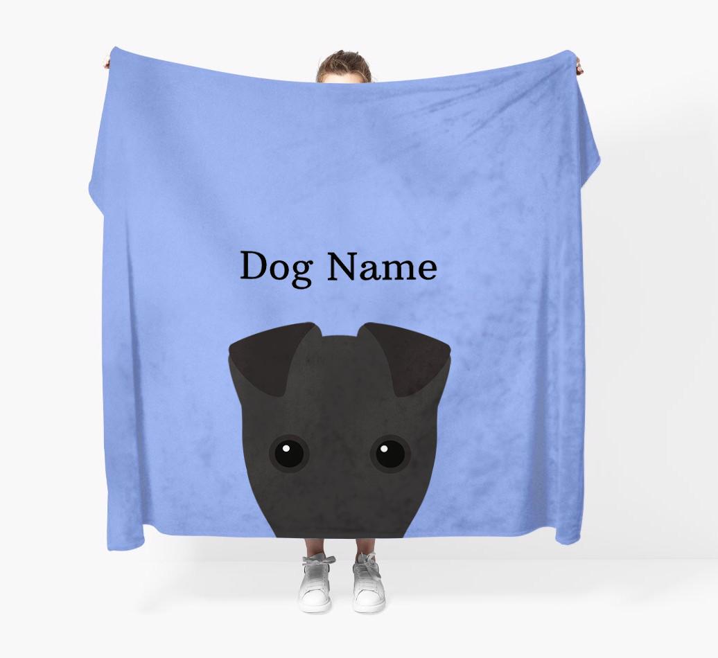 'Peeking Icon' - Personalized {breedFullName} Blanket