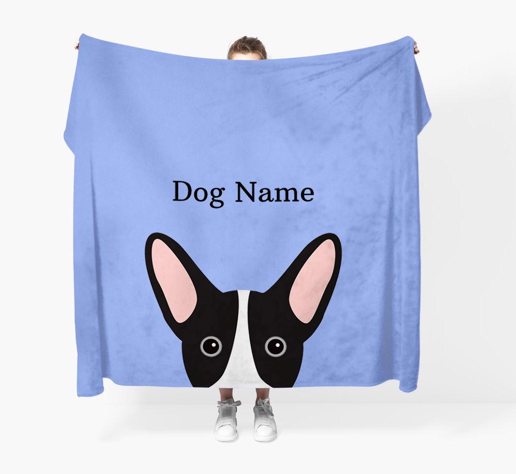 'Peeking Icon' - Personalized {breedFullName} Blanket