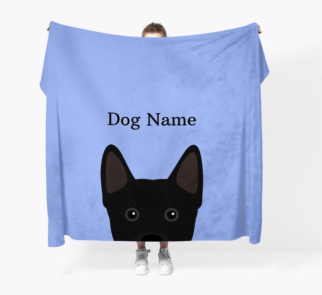 'Peeking Icon' - Personalized {breedFullName} Blanket