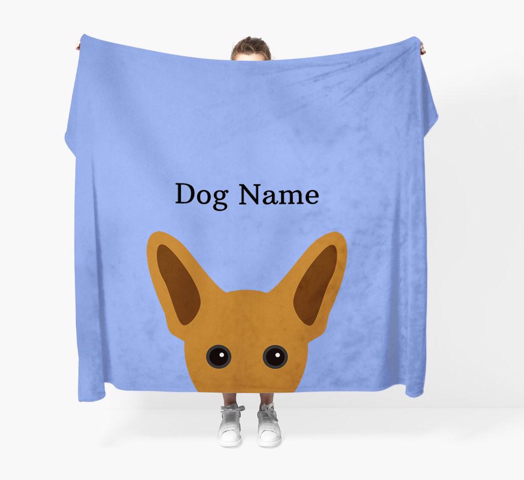 'Peeking Icon' - Personalized {breedFullName} Blanket