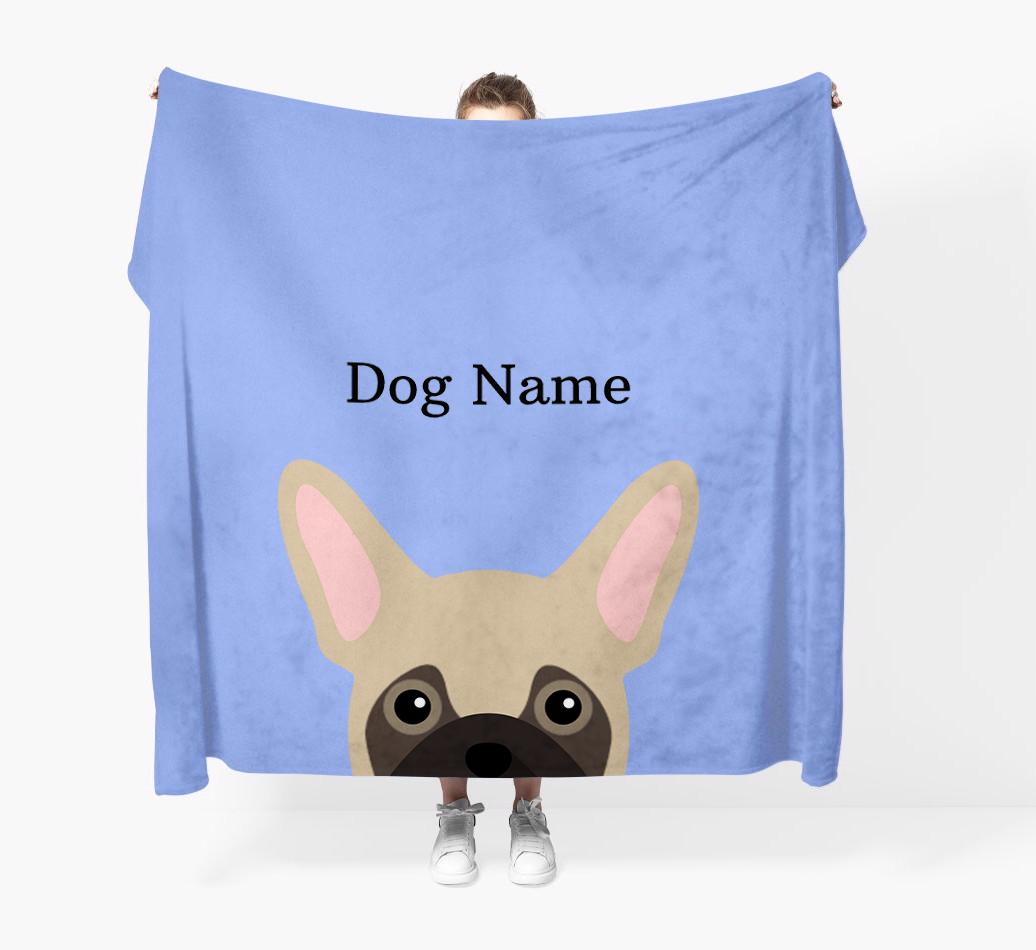 'Peeking Icon' - Personalized {breedFullName} Blanket