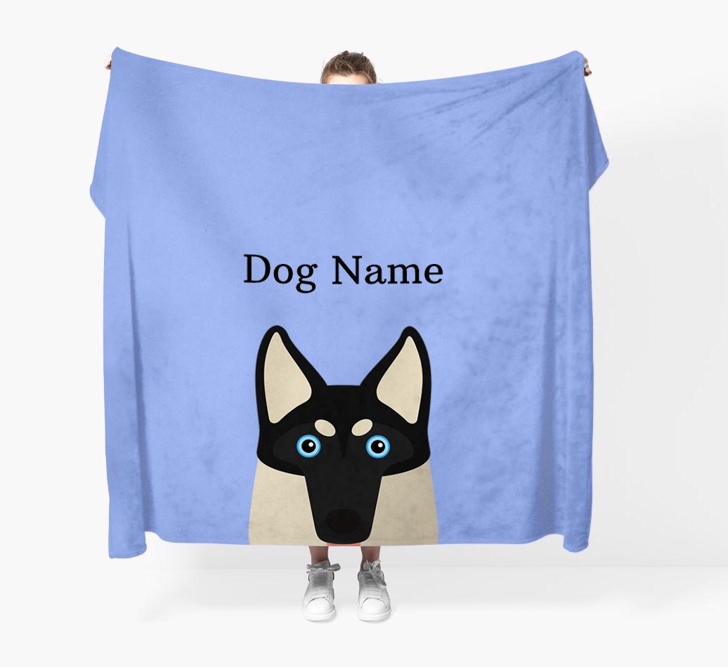 'Peeking Icon' - Personalized {breedFullName} Blanket