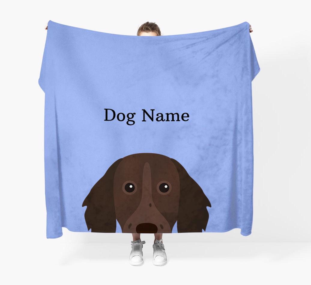 'Peeking Icon' - Personalized {breedFullName} Blanket
