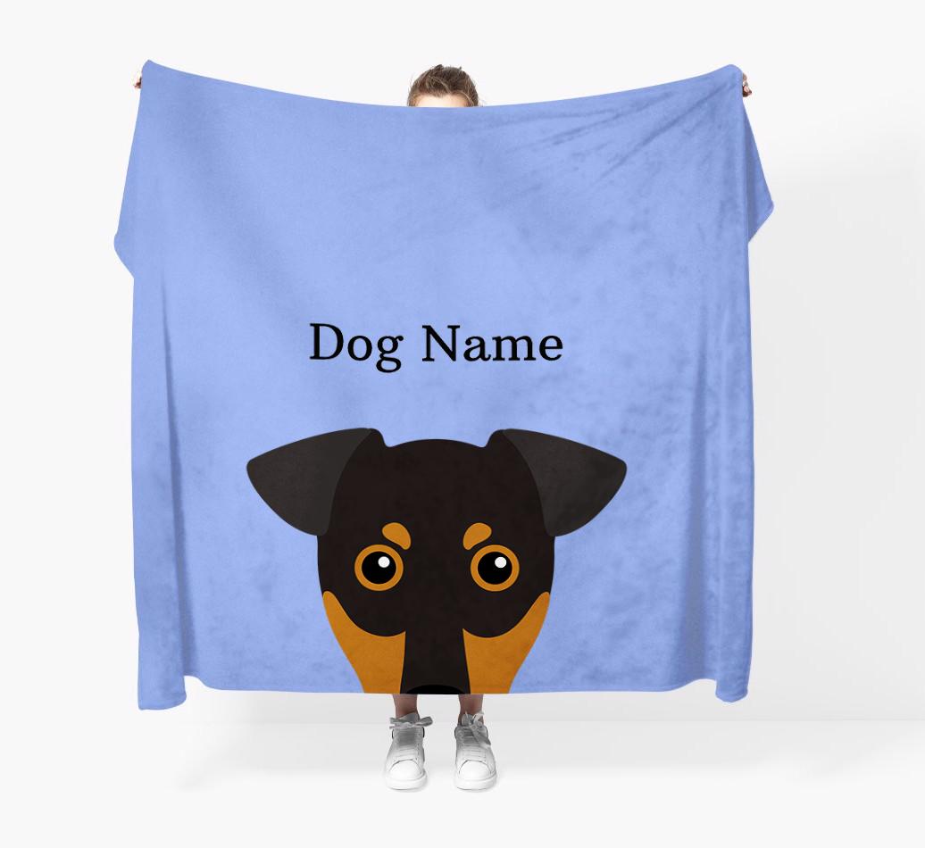 'Peeking Icon' - Personalized {breedFullName} Blanket