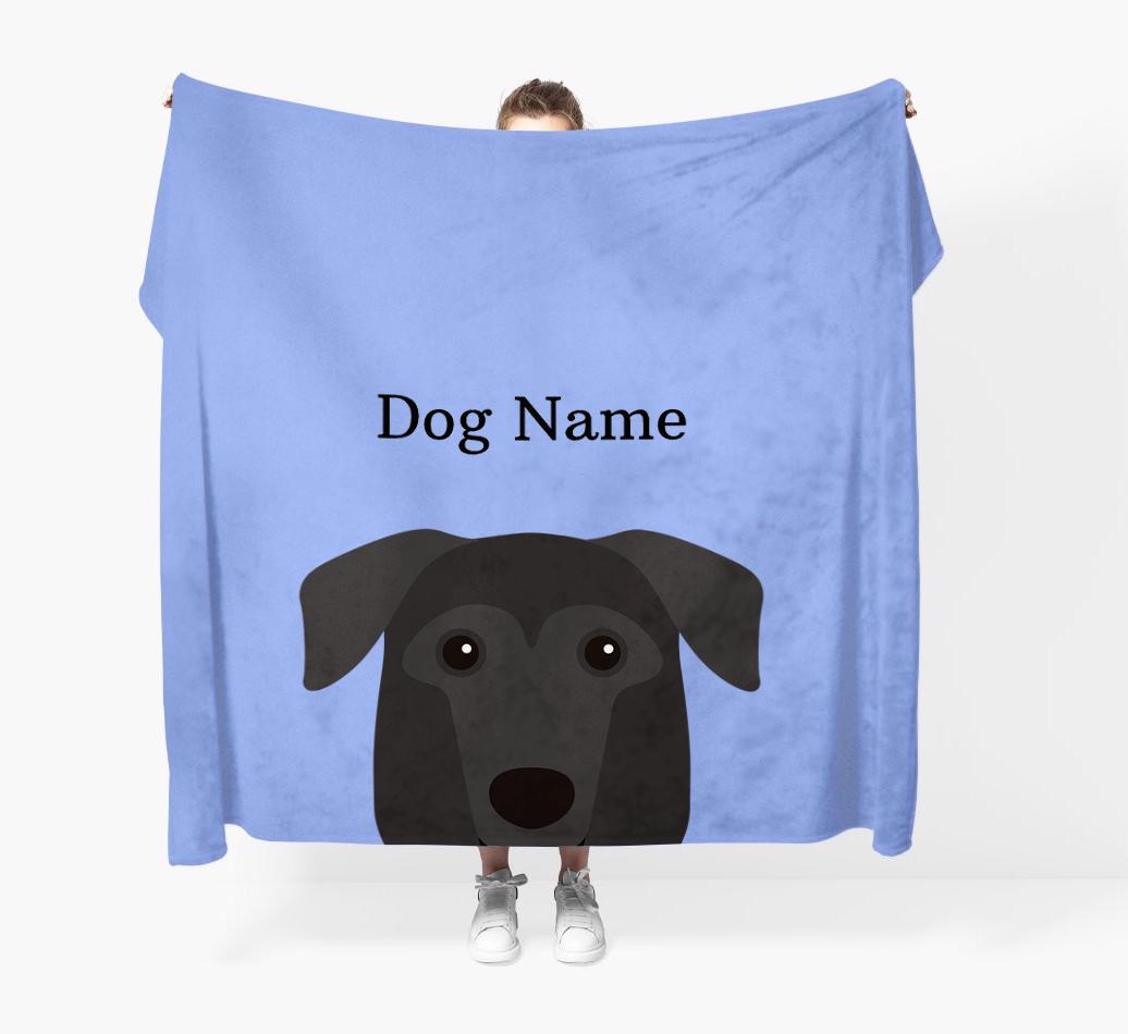 'Peeking Icon' - Personalized {breedFullName} Blanket