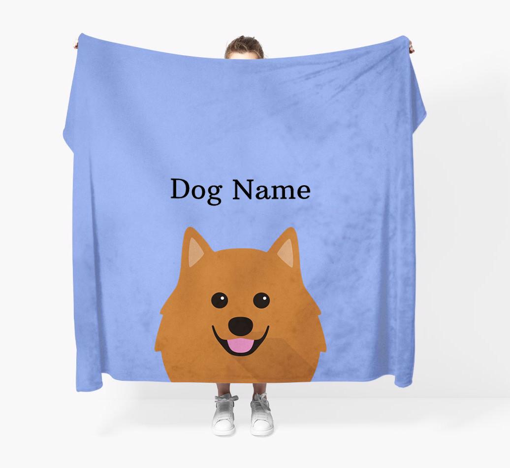 'Peeking Icon' - Personalized {breedFullName} Blanket