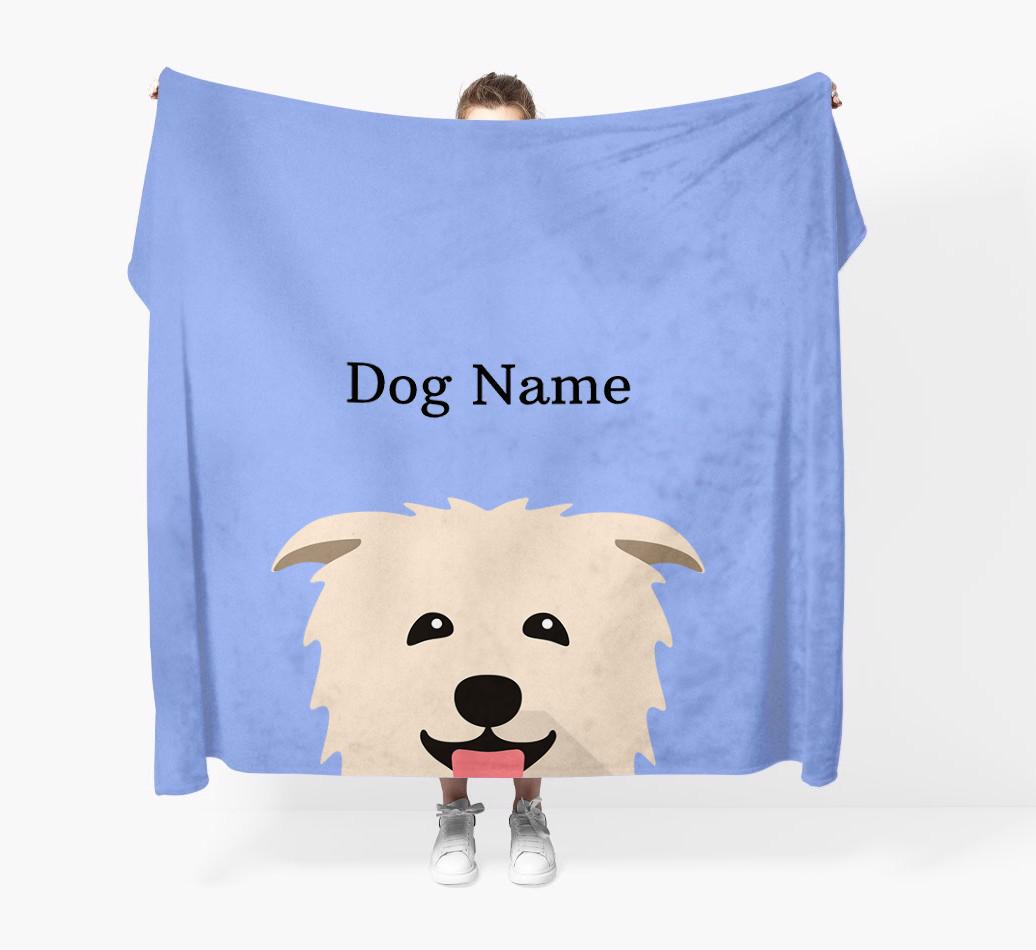'Peeking Icon' - Personalized {breedFullName} Blanket