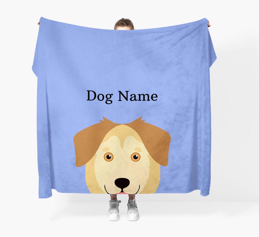 'Peeking Icon' - Personalized {breedFullName} Blanket