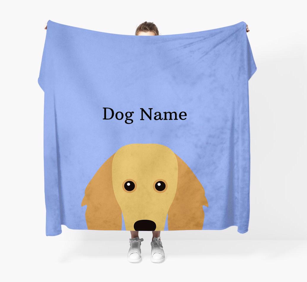 'Peeking Icon' - Personalized {breedFullName} Blanket
