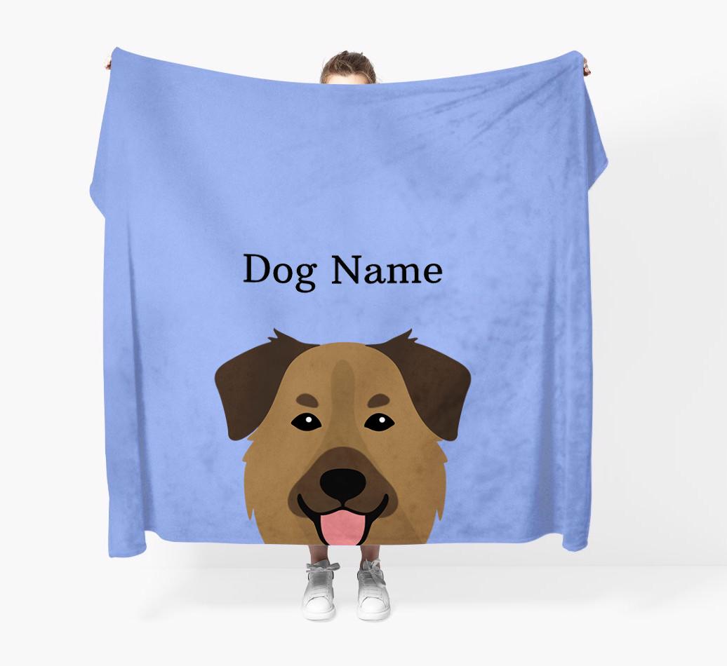 'Peeking Icon' - Personalized {breedFullName} Blanket
