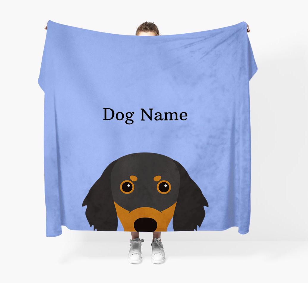'Peeking Icon' - Personalized {breedFullName} Blanket