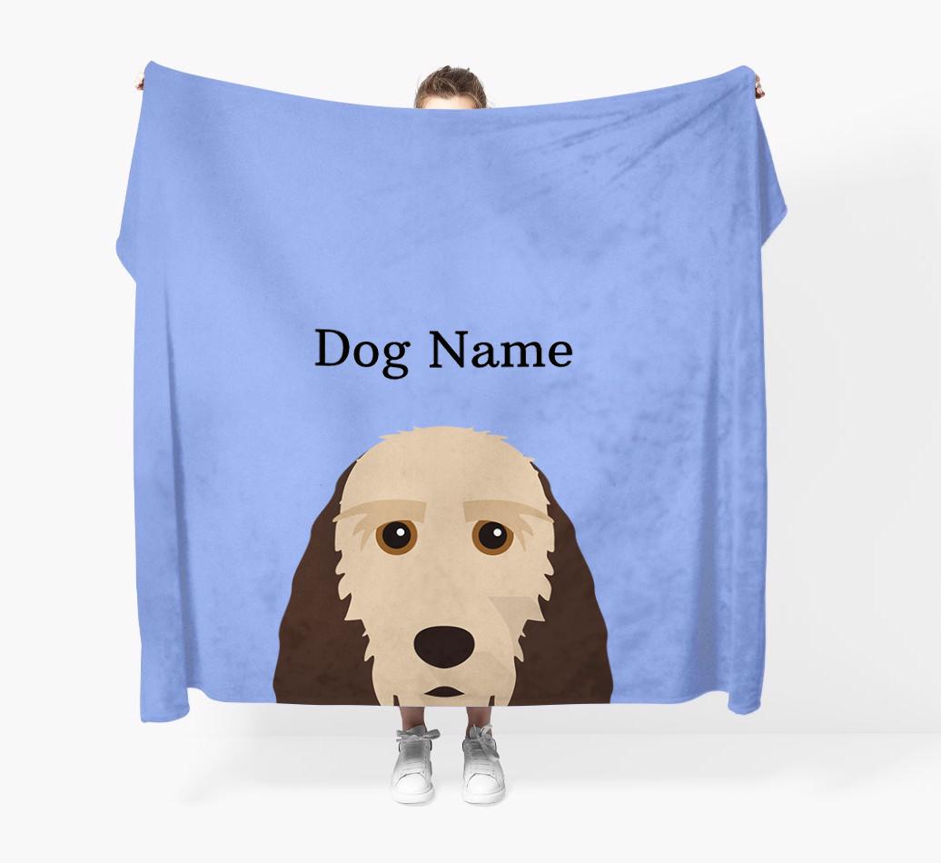 'Peeking Icon' - Personalized {breedFullName} Blanket