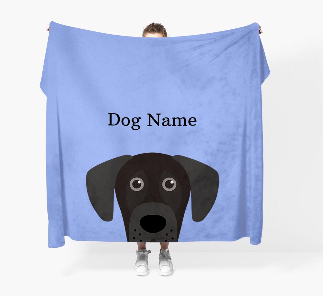 'Peeking Icon' - Personalized {breedFullName} Blanket