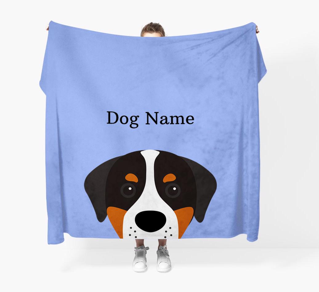 'Peeking Icon' - Personalized {breedFullName} Blanket