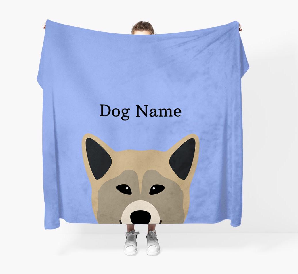 'Peeking Icon' - Personalized {breedFullName} Blanket