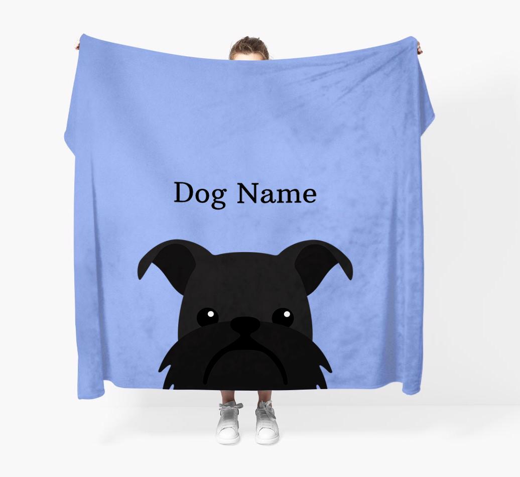 'Peeking Icon' - Personalized {breedFullName} Blanket