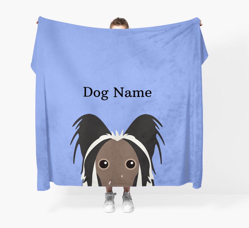 'Peeking Icon' - Personalized {breedFullName} Blanket