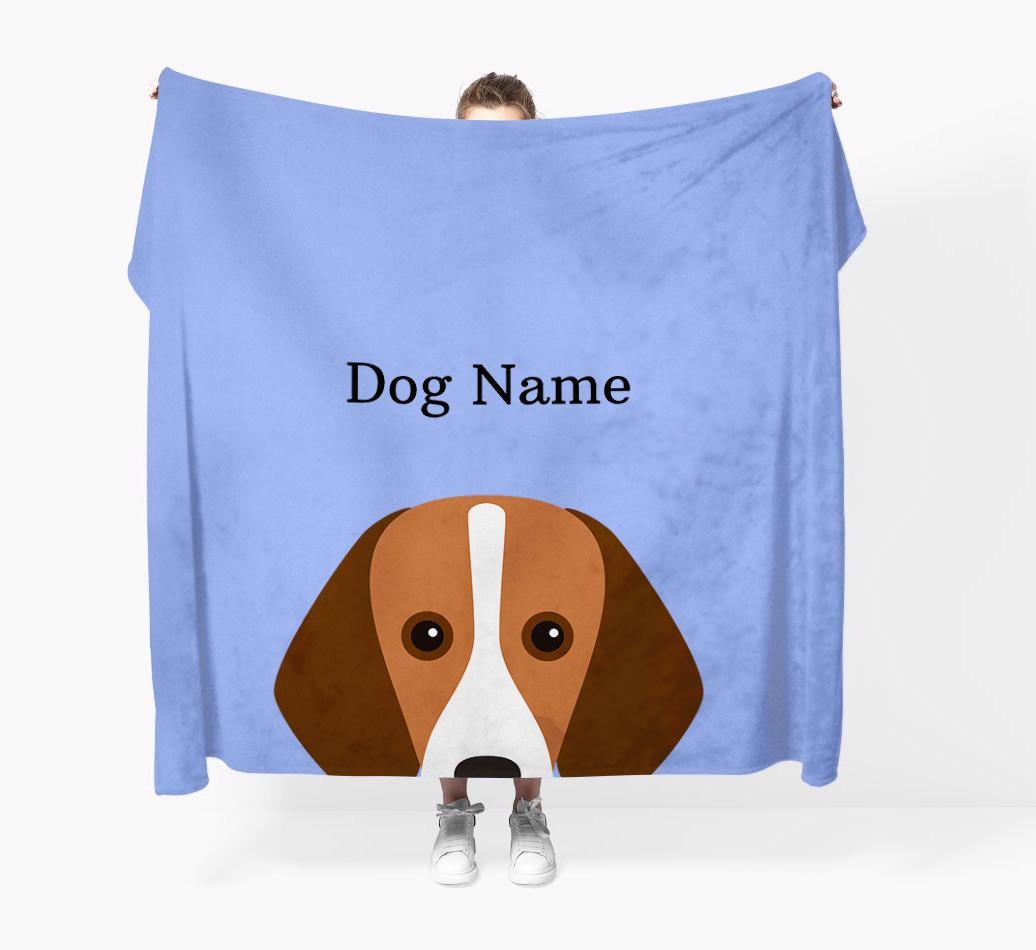 'Peeking Icon' - Personalized {breedFullName} Blanket