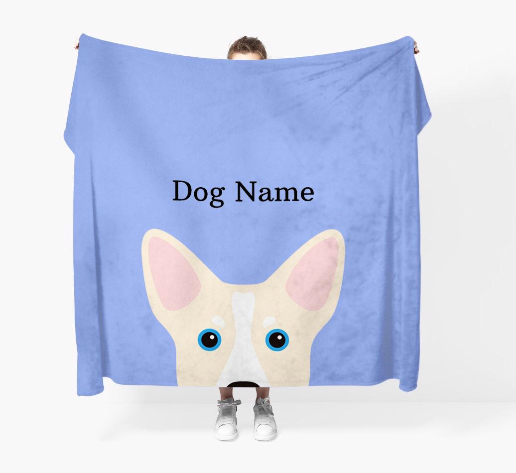 'Peeking Icon' - Personalized {breedFullName} Blanket