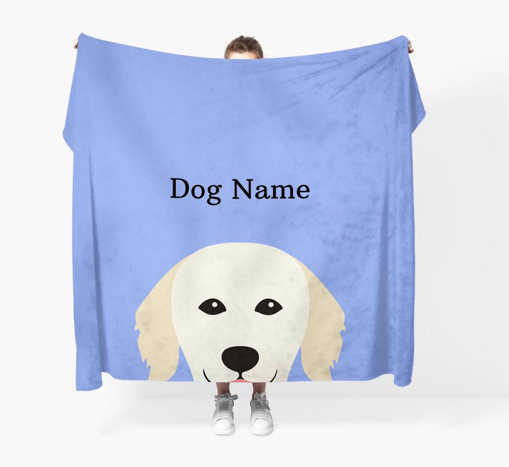'Peeking Icon' - Personalized {breedFullName} Blanket