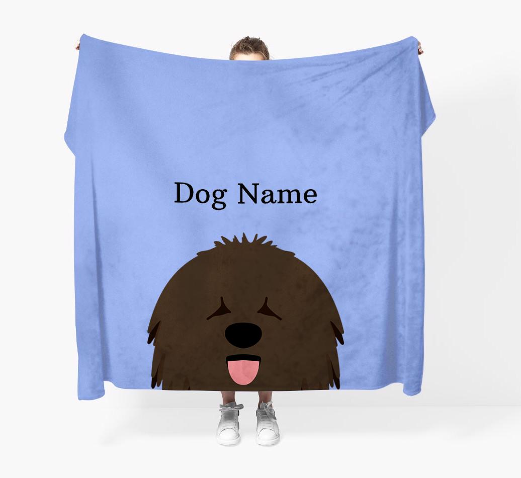 'Peeking Icon' - Personalized {breedFullName} Blanket