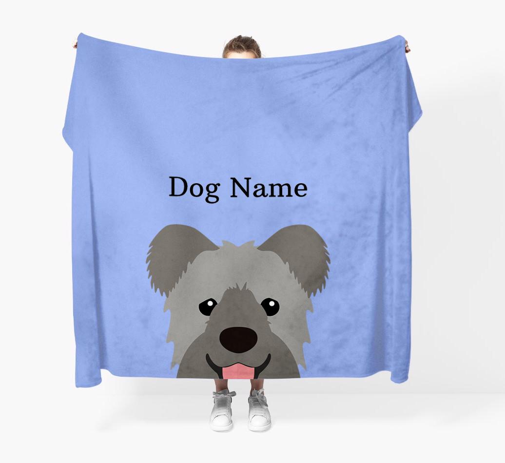 'Peeking Icon' - Personalized {breedFullName} Blanket
