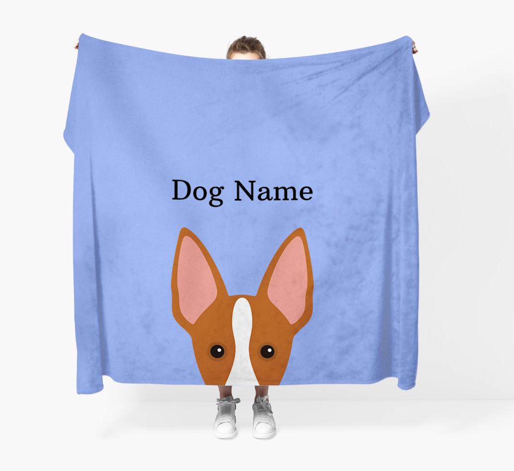 'Peeking Icon' - Personalized {breedFullName} Blanket