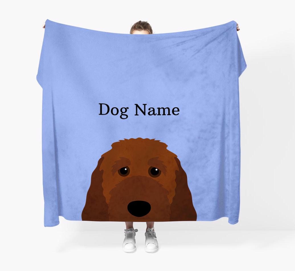 'Peeking Icon' - Personalized {breedFullName} Blanket