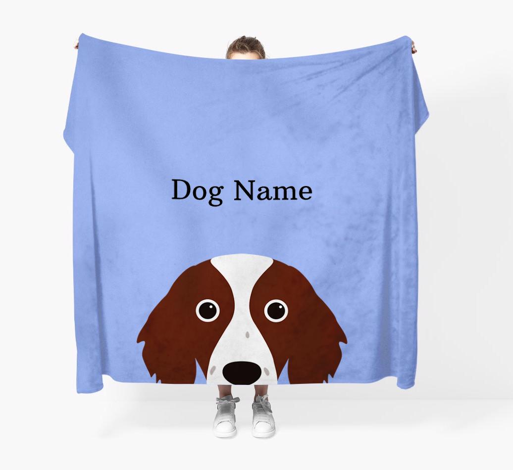 'Peeking Icon' - Personalized {breedFullName} Blanket