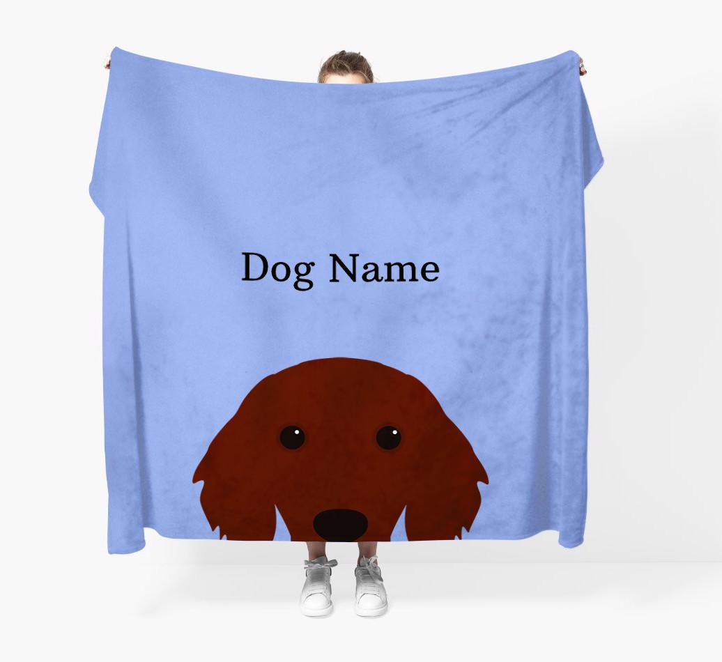 'Peeking Icon' - Personalized {breedFullName} Blanket